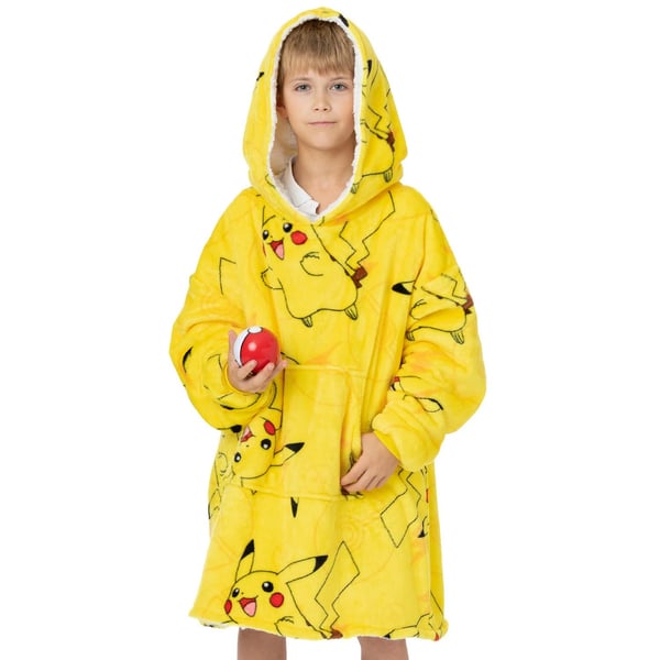 Pokemon Childrens/Kids Pikachu Oversized Hoodie Blanket