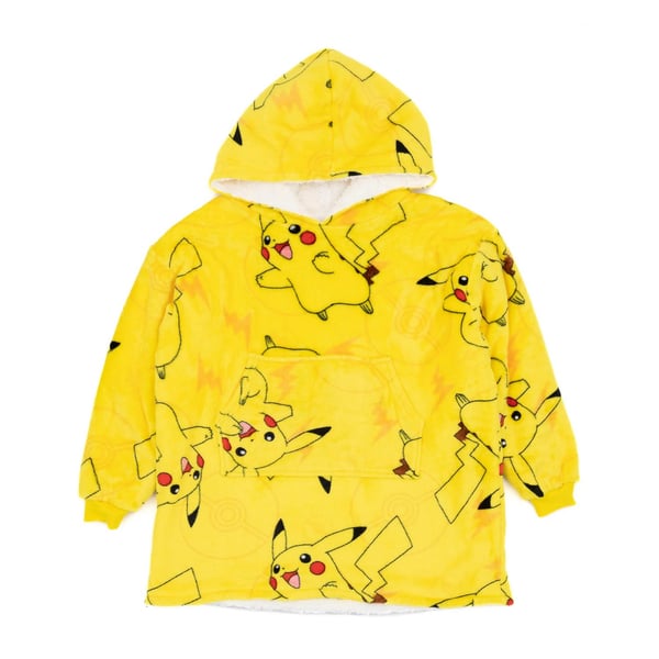 Pokemon Pikachu Pikachu oversized hættetrøje-tæppe til børn/børn