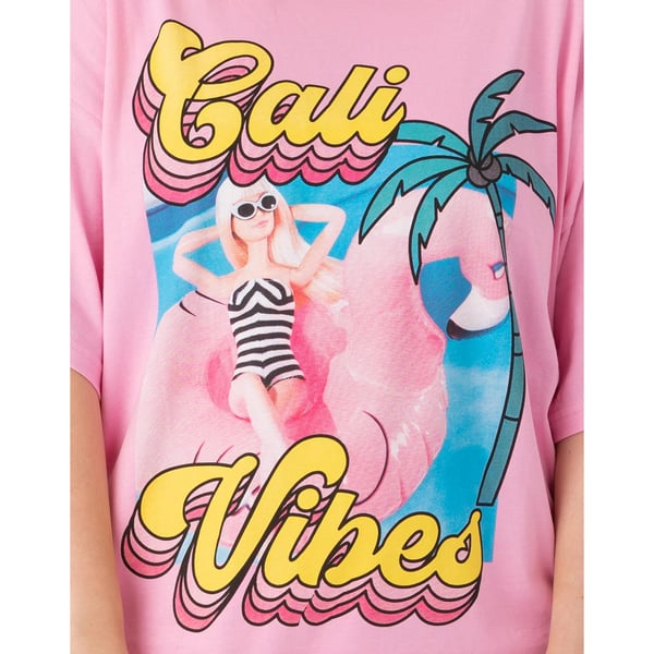 Barbie Naisten Cali Vibes Oversized T-paitamekko
