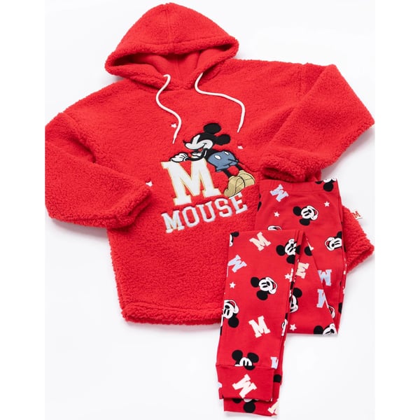 Mickey Mouse Womens/Ladies Borg Pyjama Set