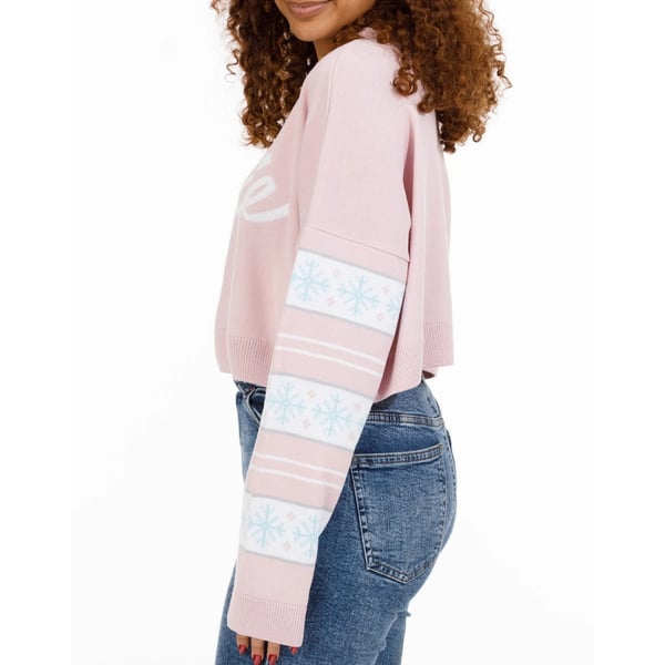 Barbie Womens/Ladies Logo Cropped Jumper