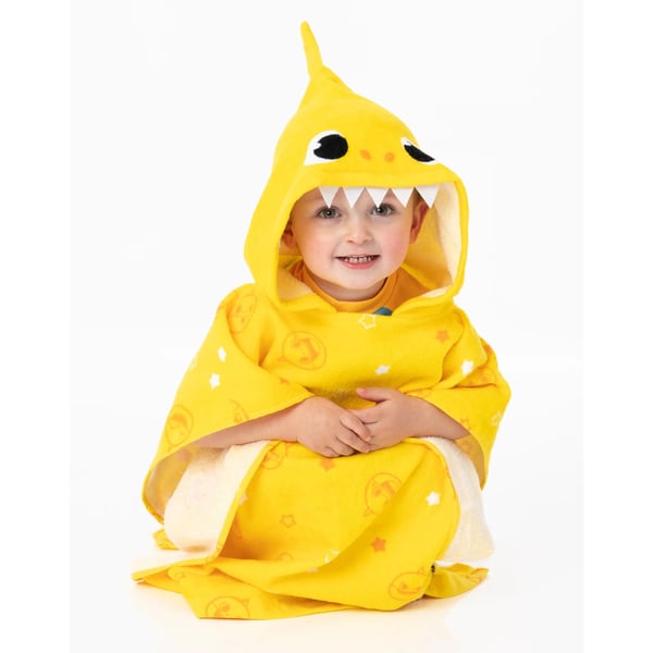 Baby Shark Childrens/Kids Repeat Print Hooded Towel