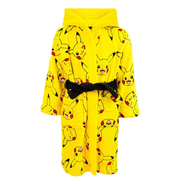 Pokemon Childrens/Kids Pikachu Front Pocket Robe