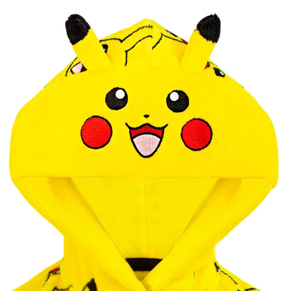 Pokemon Childrens/Kids Pikachu Front Pocket Robe