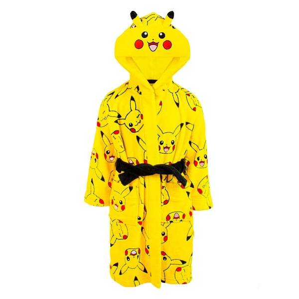 Pokemon Lasten/Nuorten Pikachu-etutaskullinen kylpytakki