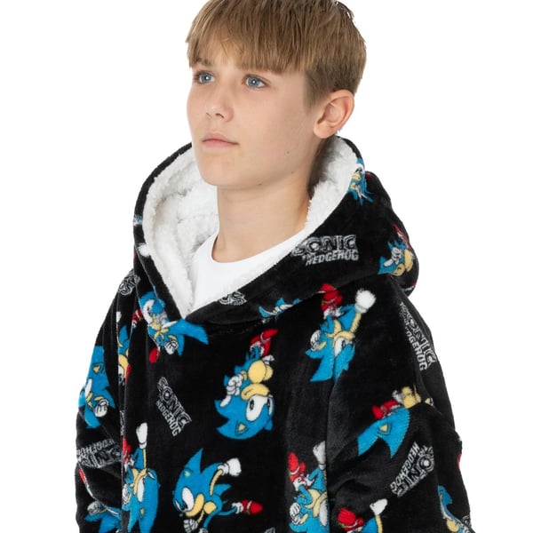 Sonic The Hedgehog Childrens/Kids Oversized Hoodie Blanket