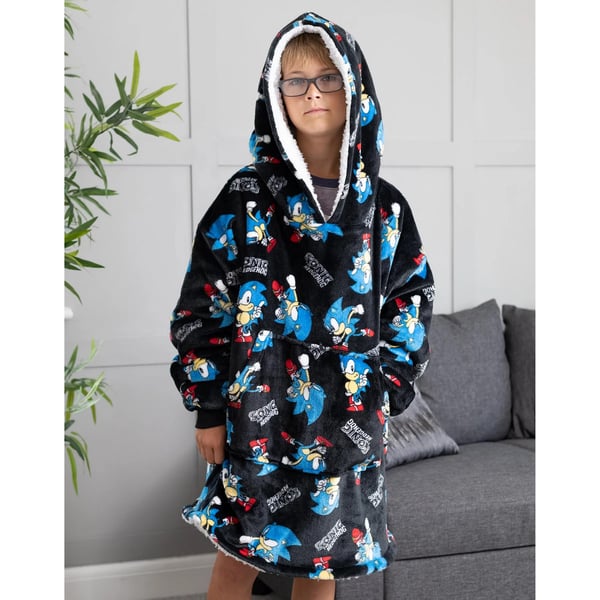 Sonic The Hedgehog Childrens/Kids Oversized Hoodie Blanket