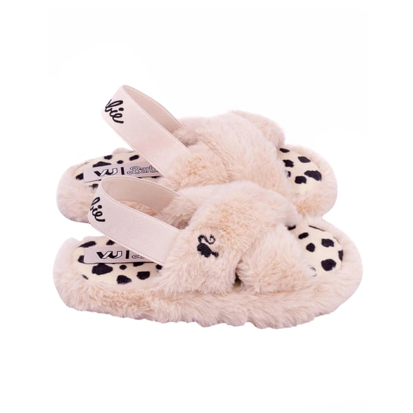 Barbie Girls Faux Fur Slip-on Slippers