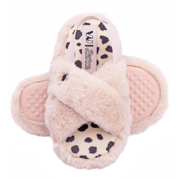 Barbie Girls Faux Fur Slip-on Slippers
