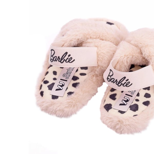 Barbie Girls Faux Fur Slip-on Slippers