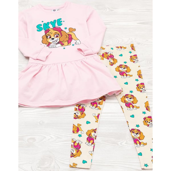 Paw Patrol Flickor Skye Tröjklänning & Leggings Set