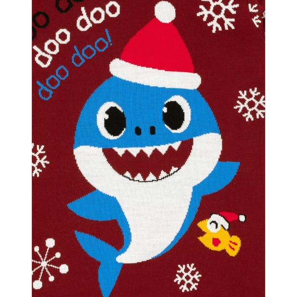 Baby Shark Mens Daddy Shark Knitted Christmas Jumper