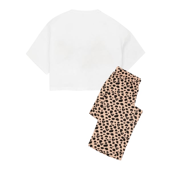 Barbie Womens/Ladies Animal Print Pyjama Set