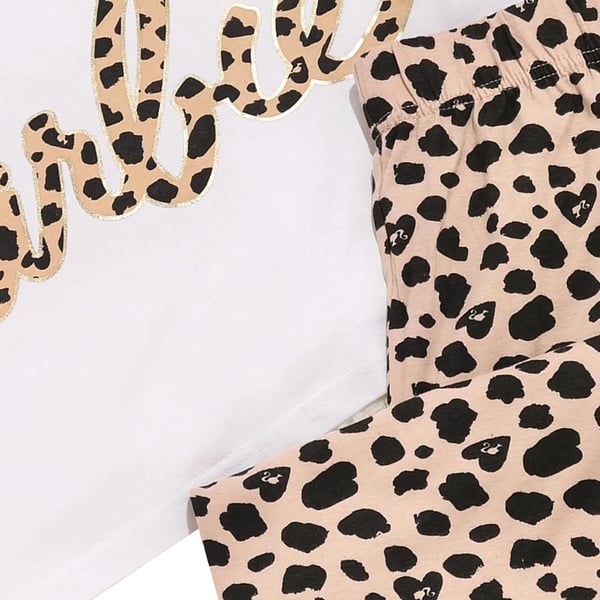 Barbie Womens/Ladies Animal Print Pyjama Set