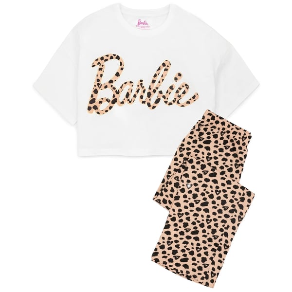 Barbie Pyjamasæt med dyreprint til kvinder/damer