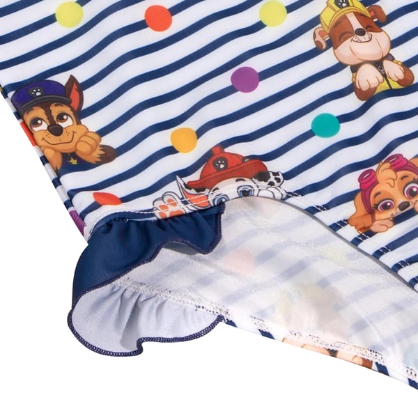 Paw Patrol Girls Striped One Piece Swimsuit