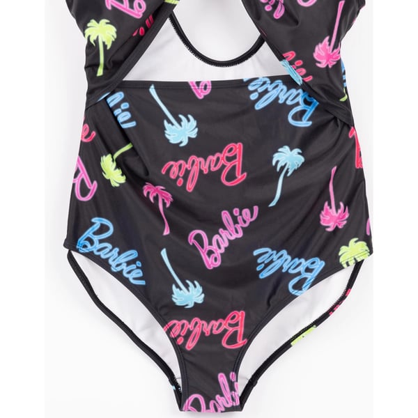 Barbie Womens/Ladies Palm Tree Logo One Piece Swimsuit