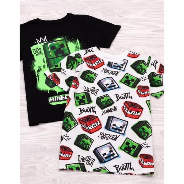 Minecraft Lasten Creeper T-paita (2 kpl pakkaus)
