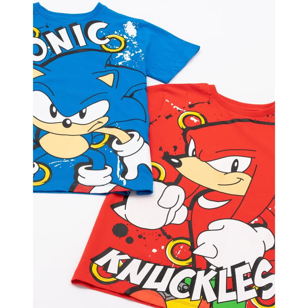 Sonic The Hedgehog Childrens/Kids Character T-Shirt (Pack of 2)