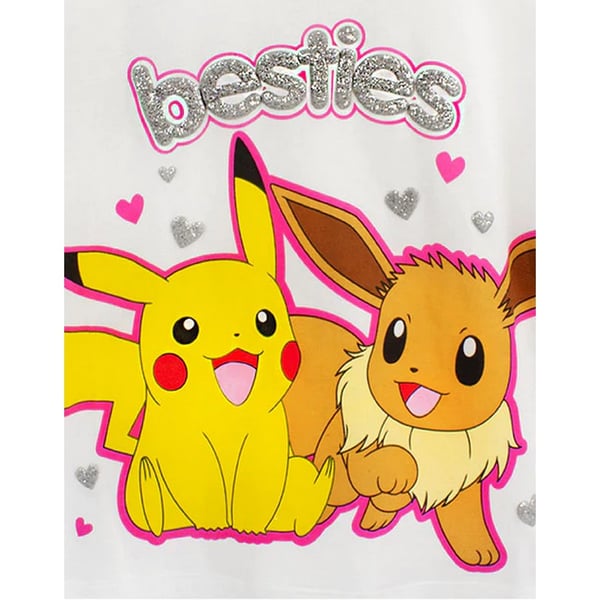 Pokemon Girls Besties Pikachu & Eevee Frill Long Pyjama Set