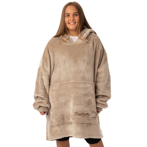 Pusheen Womens/Ladies Embroidered Hoodie Blanket
