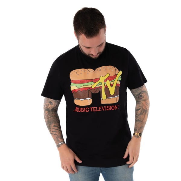 MTV Miesten Burger Lyhythihainen T-paita