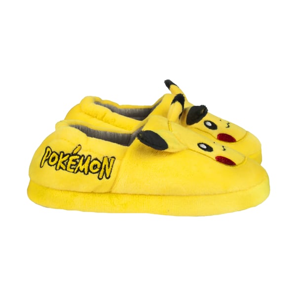 Pokemon Childrens/Kids Pikachu 3D Face Character Slippers