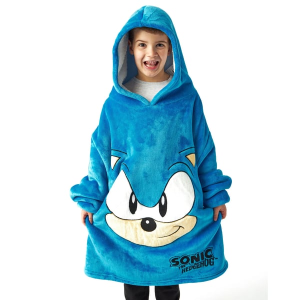 Sonic The Hedgehog Boys Fleece Hooded Hoodie Blanket