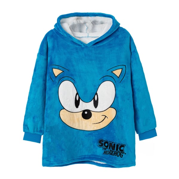 Sonic The Hedgehog Boys Fleece Hooded Hoodie Blanket
