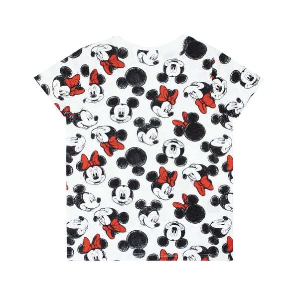Disney Girls Mickey & Minnie Mouse All-Over Print T-Shirt