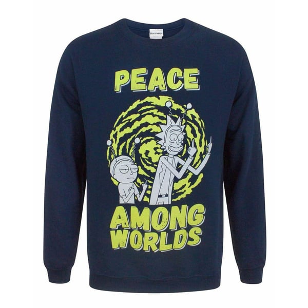 Rick And Morty Mens Peace Among Worlds Sweatshirt