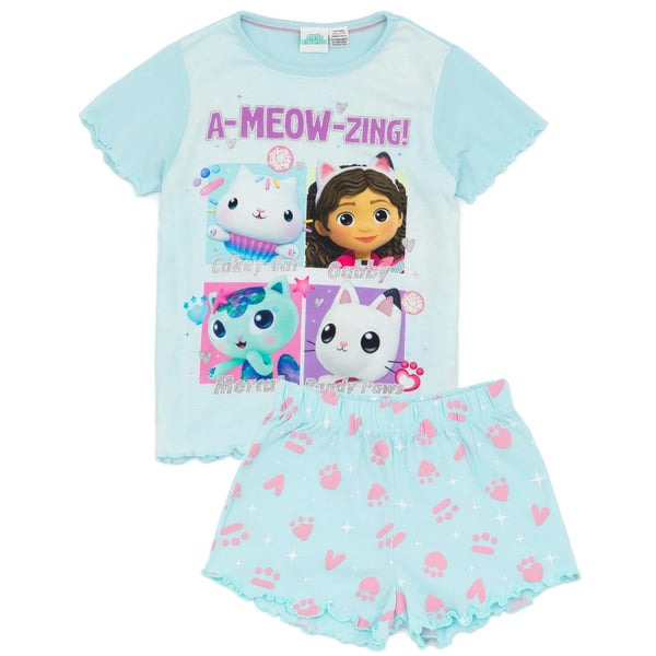 Gabby's Dollhouse Tyttöjen Meow Zing Lyhyt Pyjamasetti