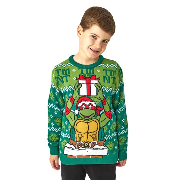 Teenage Mutant Ninja Turtles Boys Knitted Christmas Jumper