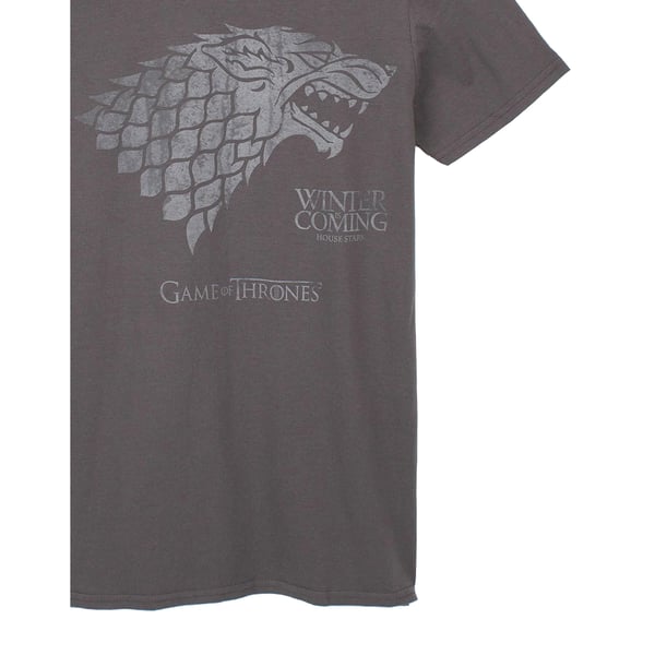 Game of Thrones Mens Winter Is Coming Direwolf T-Shirt