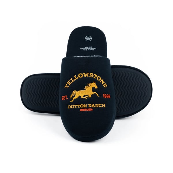 Yellowstone Herrtofflor med logotyp