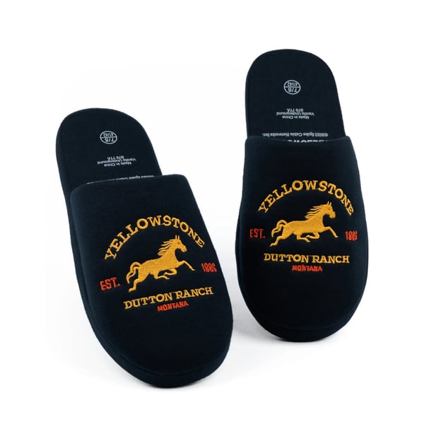 Yellowstone Herrtofflor med logotyp