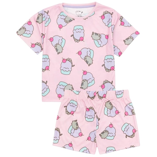 Pusheen Flickor Katt Kort Pyjamas Set (2-pack)