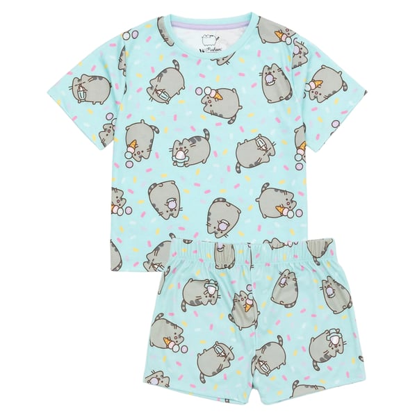 Pusheen Flickor Katt Kort Pyjamas Set (2-pack)