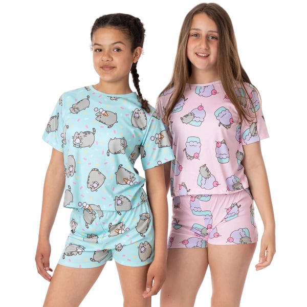 Pusheen Flickor Katt Kort Pyjamas Set (2-pack)