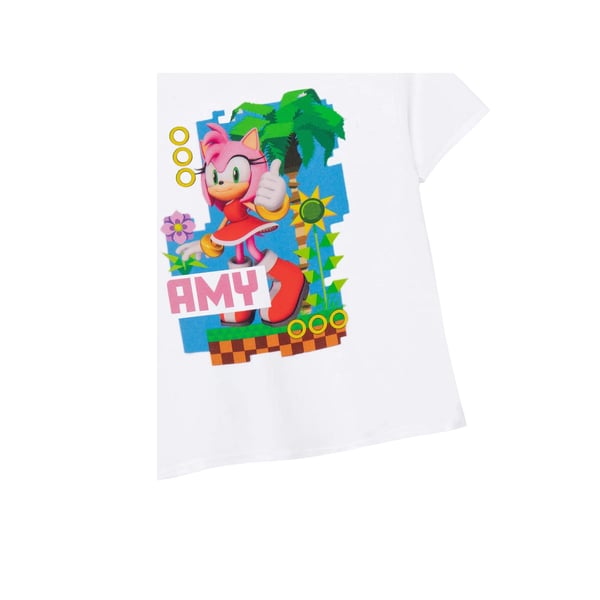 Sonic The Hedgehog Lasten Amy lyhythihainen T-paita