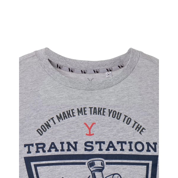 Yellowstone Mens Train Station Short-Sleeved T-Shirt