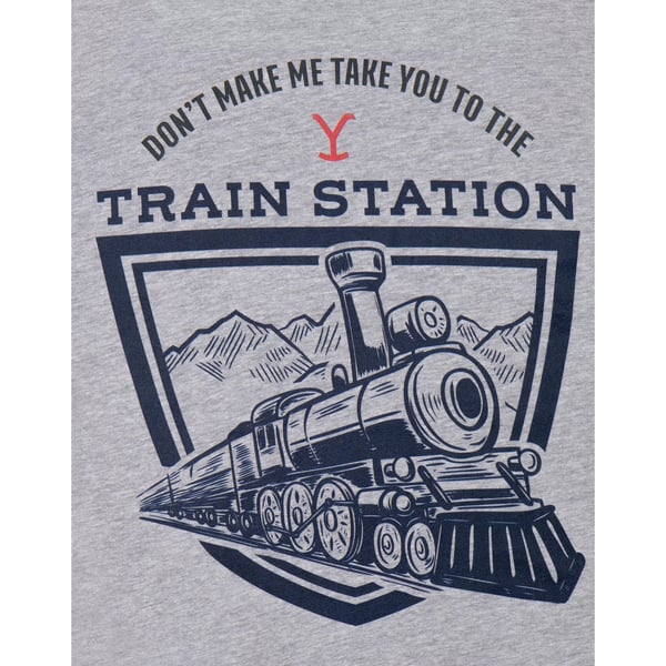 Yellowstone Mens Train Station Short-Sleeved T-Shirt