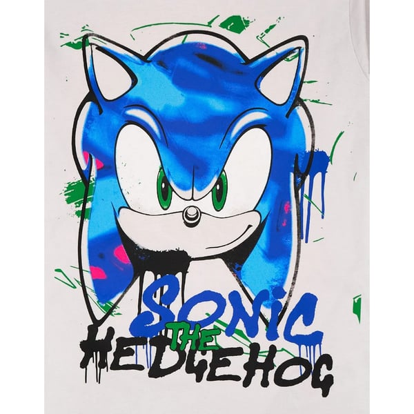 Sonic The Hedgehog Boys Skater Graffiti Long-Sleeved T-Shirt