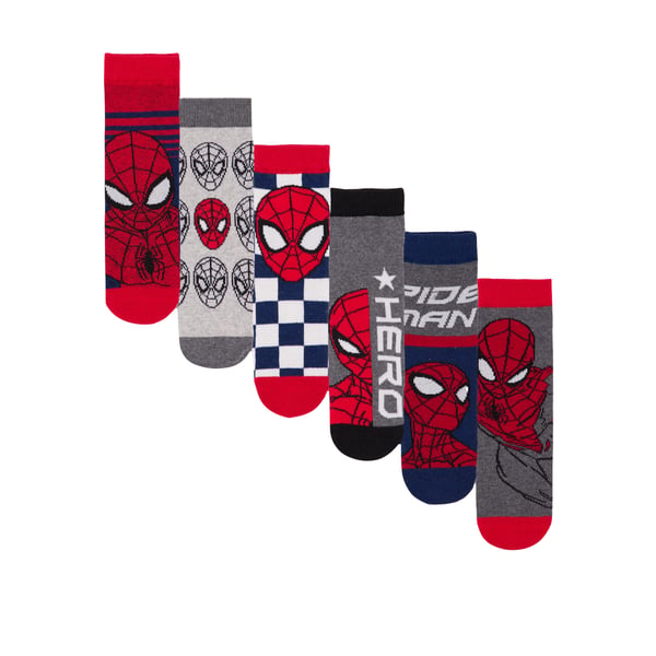 Spider-Man Boys Socks (Pack of 6)