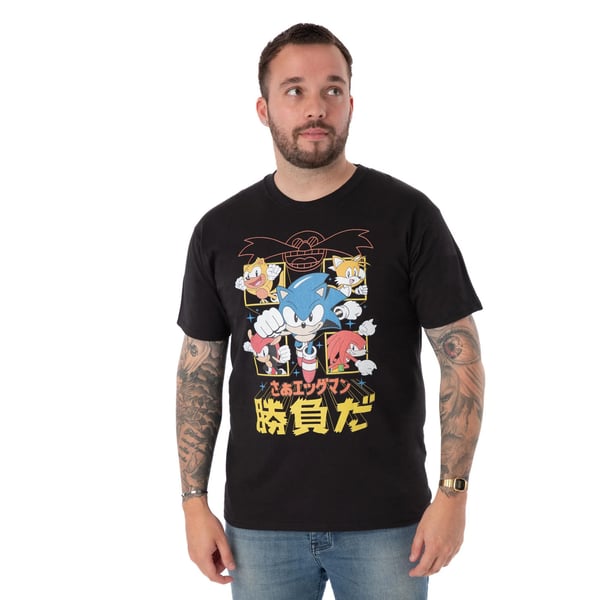 Sonic The Hedgehog Japansk T-shirt til mænd