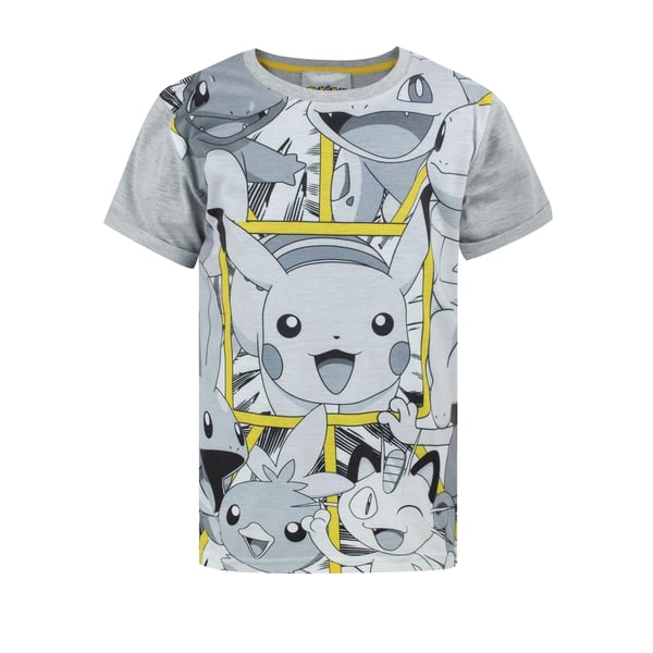 Pokemon T-shirt med panel til drenge