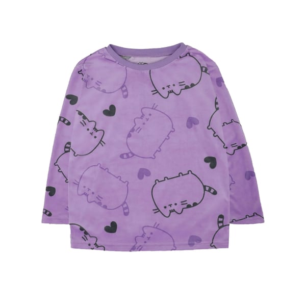Pusheen tyttöjen kokopainettu pitkä pyjamasetti