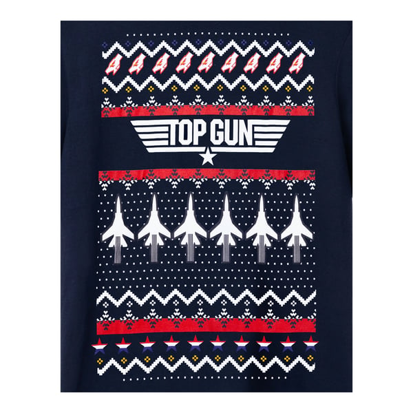 Top Gun Mens Fair Isle Christmas T-Shirt