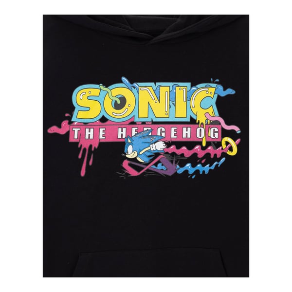 Sonic The Hedgehog Mens Psychedelic Logo Hoodie