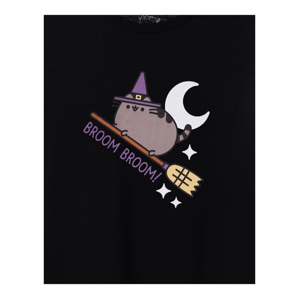 Pusheen Womens/Ladies Broom Broom Halloween T-Shirt
